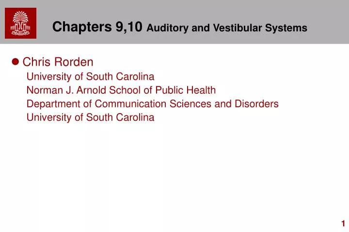 chapters 9 10 auditory and vestibular systems