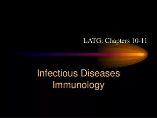 Infectious Diseases Immunology