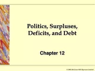 Politics, Surpluses, Deficits, and Debt