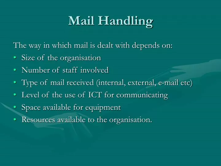 mail handling