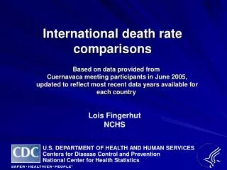 International death rate comparisons