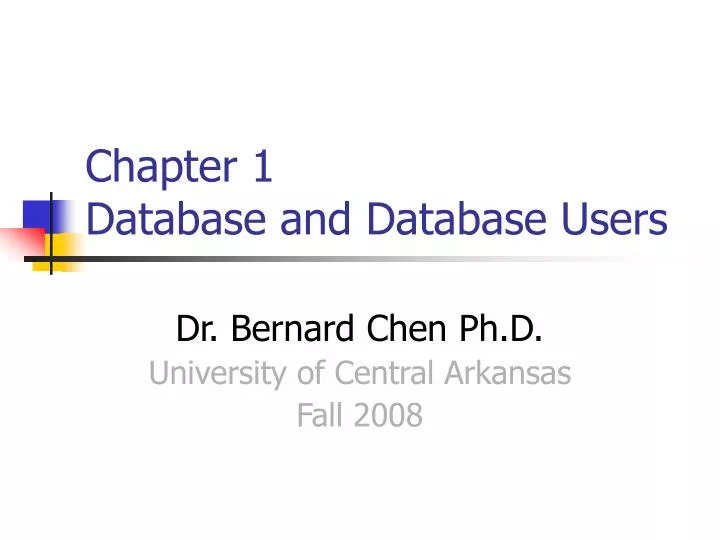chapter 1 database and database users