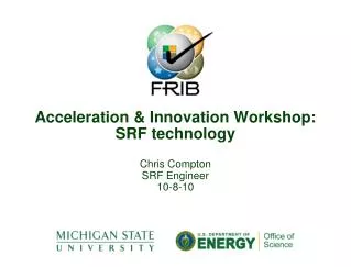 Acceleration &amp; Innovation Workshop: SRF technology