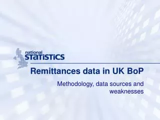 Remittances data in UK BoP