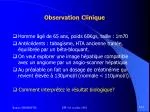Observation Clinique - slide 1