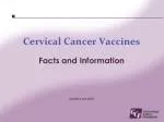 Cervical Cancer Vaccines - slide 1