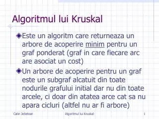 Algoritmul lui Kruskal