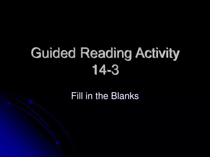 guided reading activity 14 3