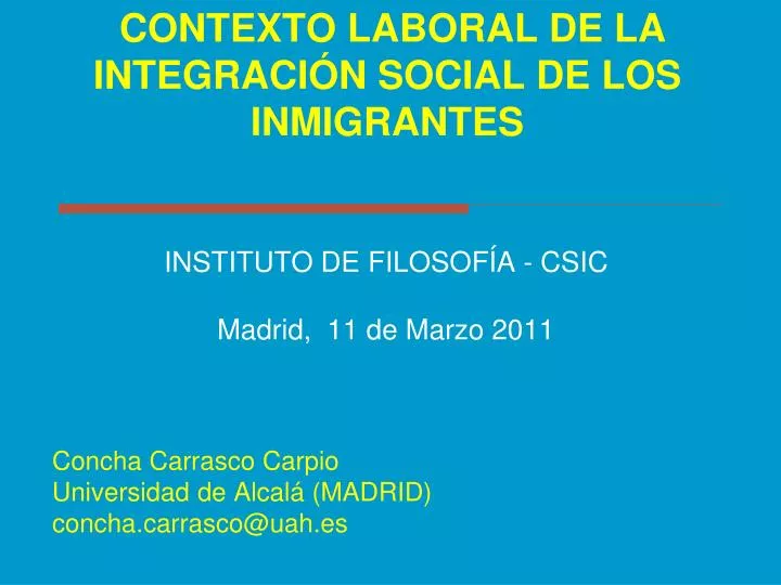 contexto laboral de la integraci n social de los inmigrantes
