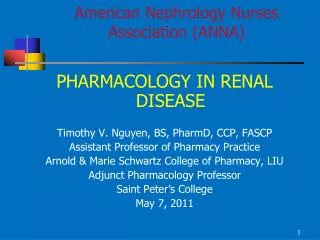 American Nephrology Nurses Association (ANNA)