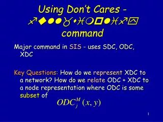 Using Don’t Cares - full_simplify command