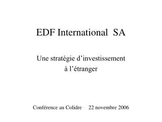 EDF International SA