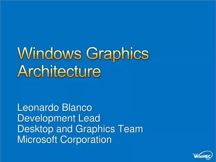 windows graphics architecture
