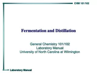Fermentation and Distillation