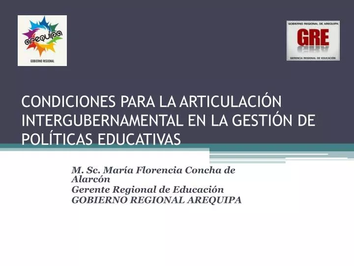 condiciones para la articulaci n intergubernamental en la gesti n de pol ticas educativas