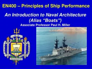 EN400 – Principles of Ship Performance