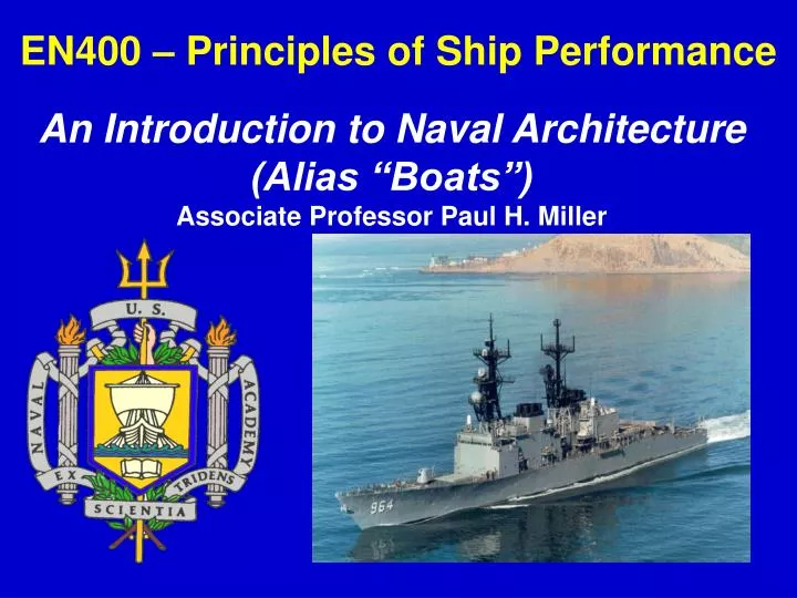 en400 principles of ship performance