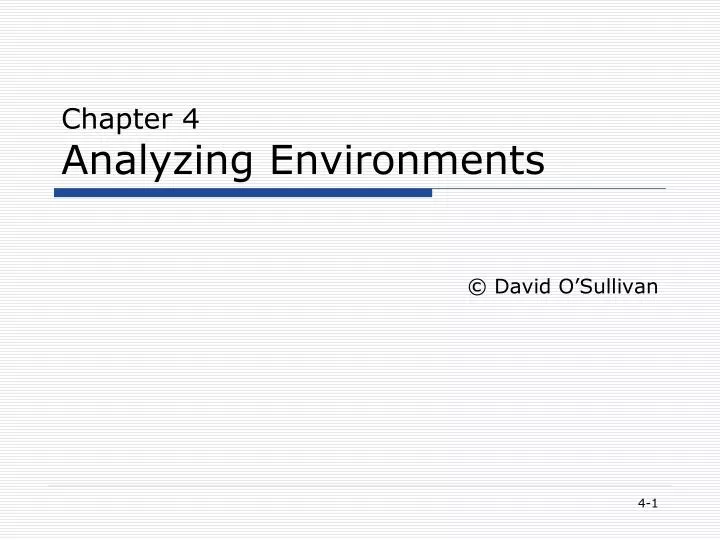 chapter 4 analyzing environments