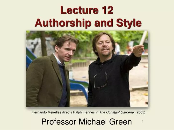 lecture 12 authorship and style