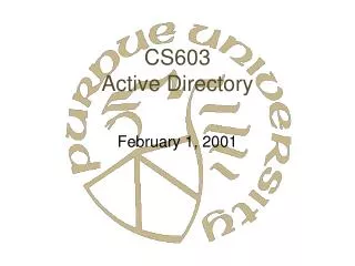 CS603 Active Directory