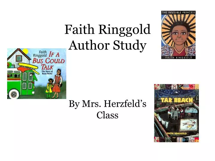 faith ringgold author study