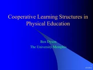 Cooperative Learning Structures in Physical Education