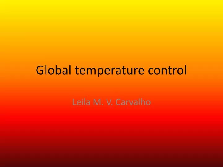 global temperature control