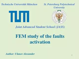 FEM study of the faults activation
