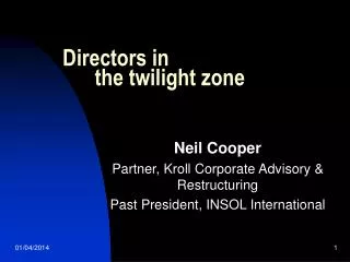 Directors in the twilight zone