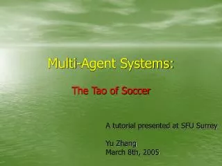 Multi-Agent Systems: