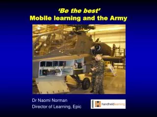 ‘Be the best’ Mobile learning and the Army