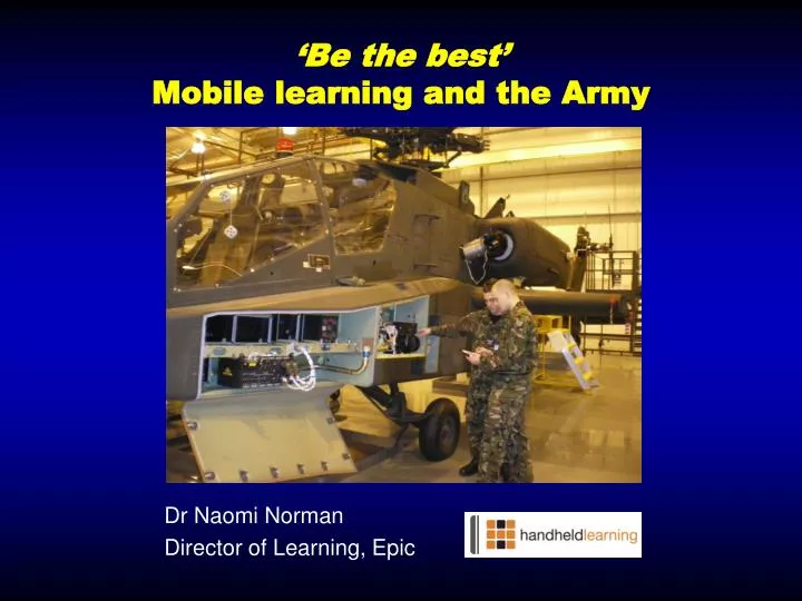 be the best mobile learning and the army