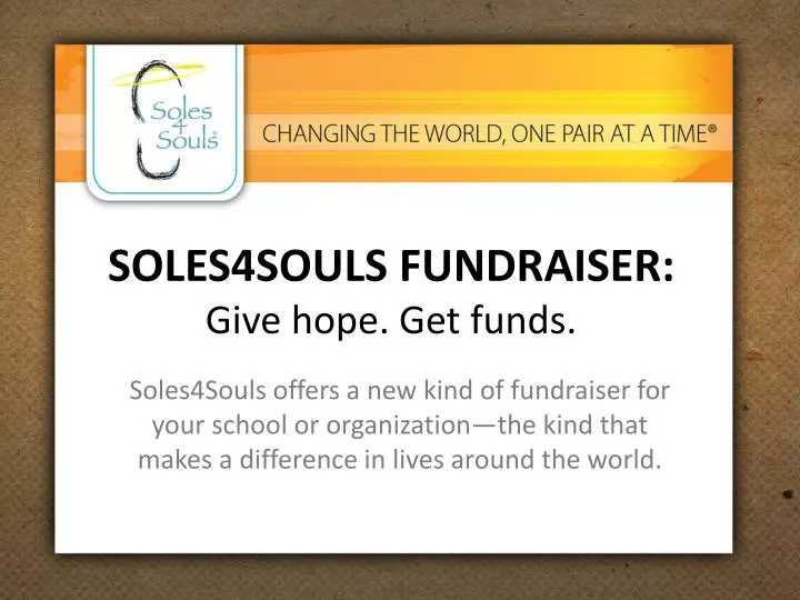 soles4souls fundraiser give hope get funds