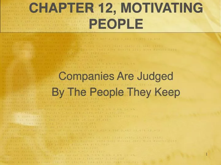 chapter 12 motivating people