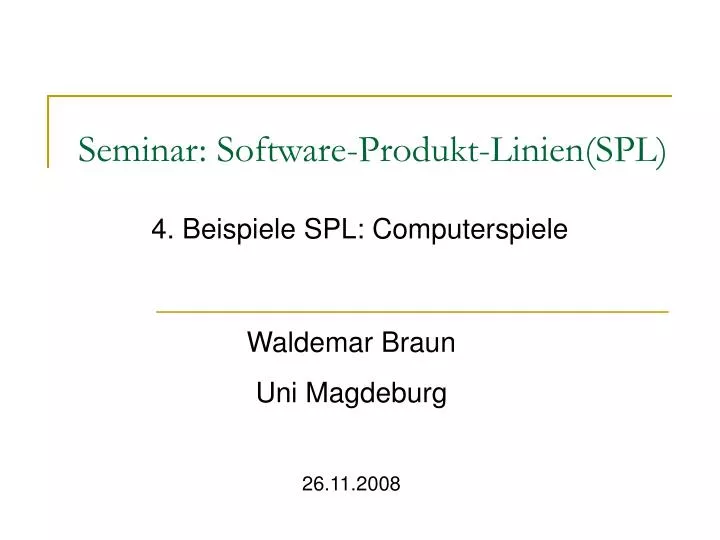 seminar software produkt linien spl