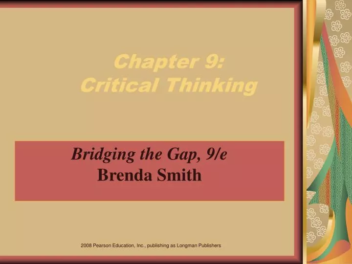 chapter 9 critical thinking