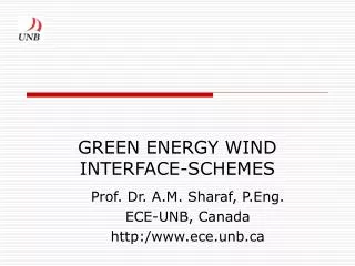 GREEN ENERGY WIND INTERFACE-SCHEMES