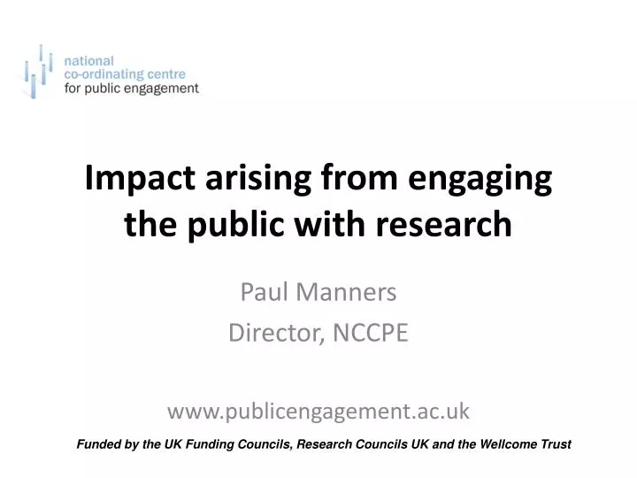 impact arising from engaging the public with research