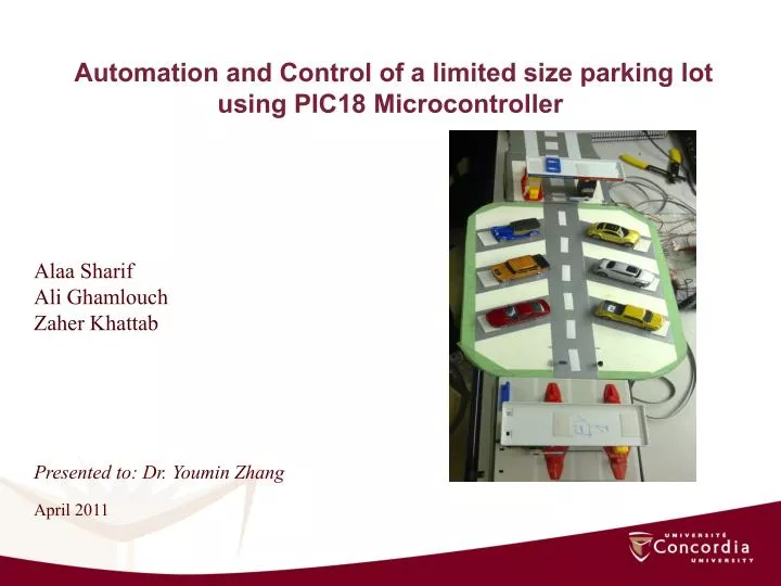 automation and control of a limited size parking lot using pic18 microcontroller