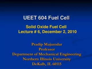 UEET 604 Fuel Cell