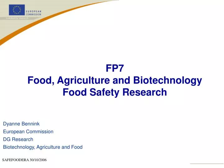 fp7 food agriculture and biotechnology food safety research