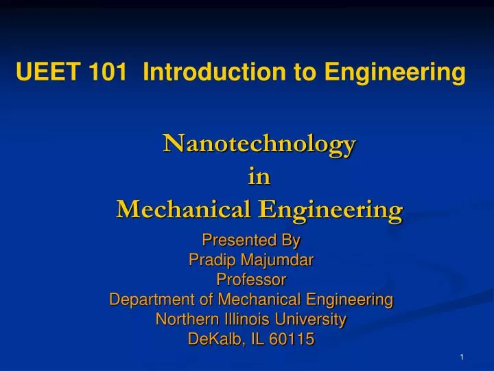 nanotechnology in mechanical engineering