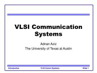 VLSI Communication Systems