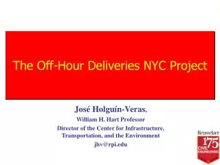 The Off-Hour Deliveries NYC Project