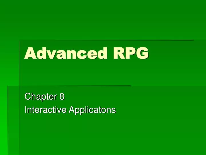 advanced rpg