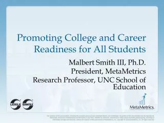 Promoting College and Career Readiness for All Students