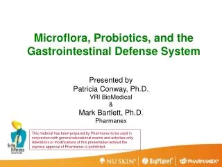 Presented by Patricia Conway, Ph.D. VRI BioMedical &amp; Mark Bartlett, Ph.D . Pharmanex