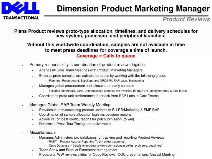 dimension product marketing manager product reviews