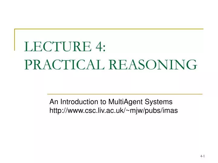 lecture 4 practical reasoning