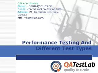 Performance Testing And Different Test Types